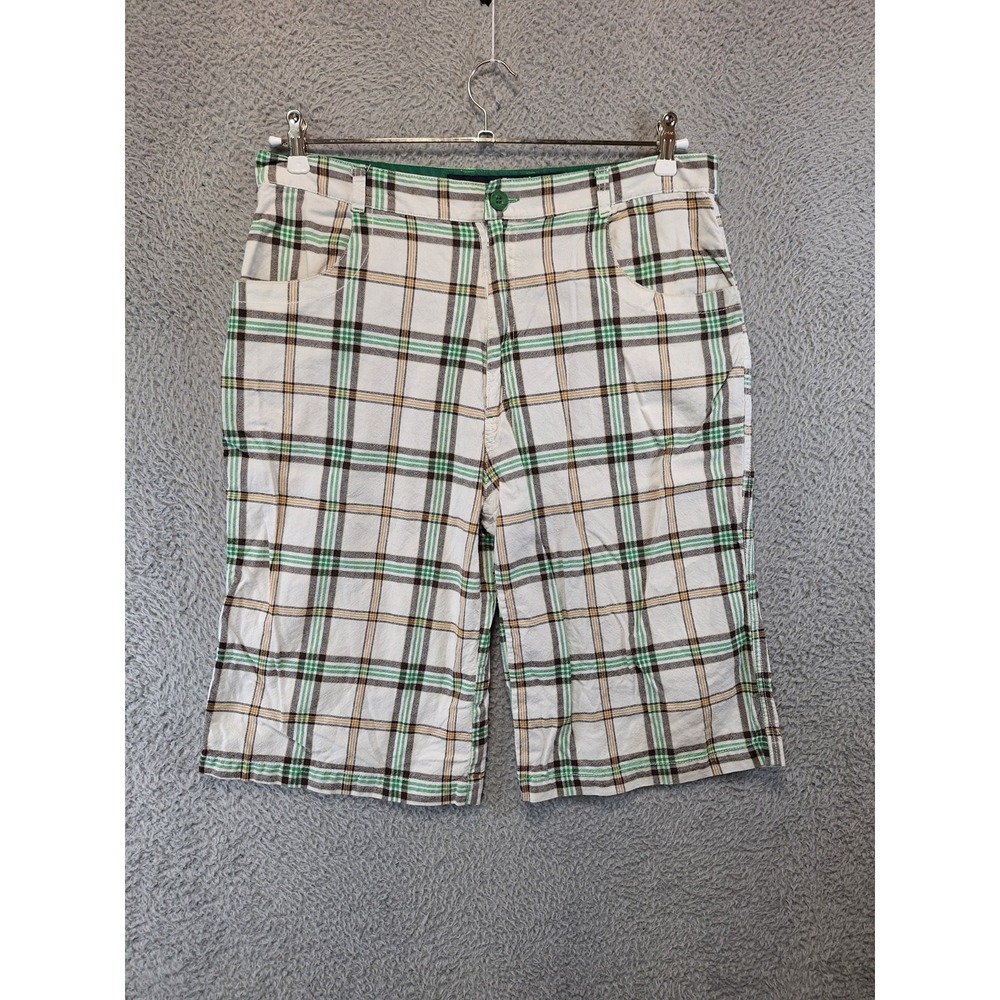 Five Elementz Shorts Mens 36 Multi Plaid Cotton Flat Front‎ Regular Fit Outdoor